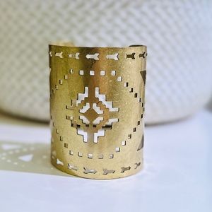 Bronze Gold Boho Cuff Bracelet